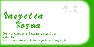 vaszilia kozma business card